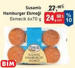 EKMECİK SUSAMLI HAMBURGER EKMEĞİ EKMECİK SUSAMLI HAMBURGER EKMEĞİ